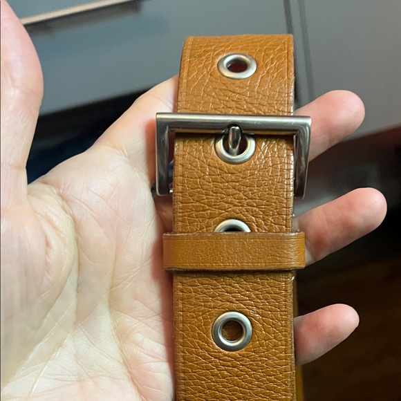 Prada Tan and Brown Leather Belts with Silver Buckles - Picture 5 of 9